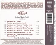 Ricardo Gallén - Giuliani Guitar Music Vol. I - Variations-B.jpg