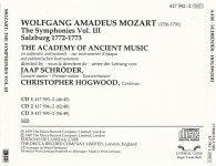 Mozart The Symphonies Vol. 3 - Salzburg Symphonies 1772-1773 (Christopher Hogwood, The Academy...jpg